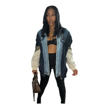 Load image into Gallery viewer, Denim Color Block Jacket
